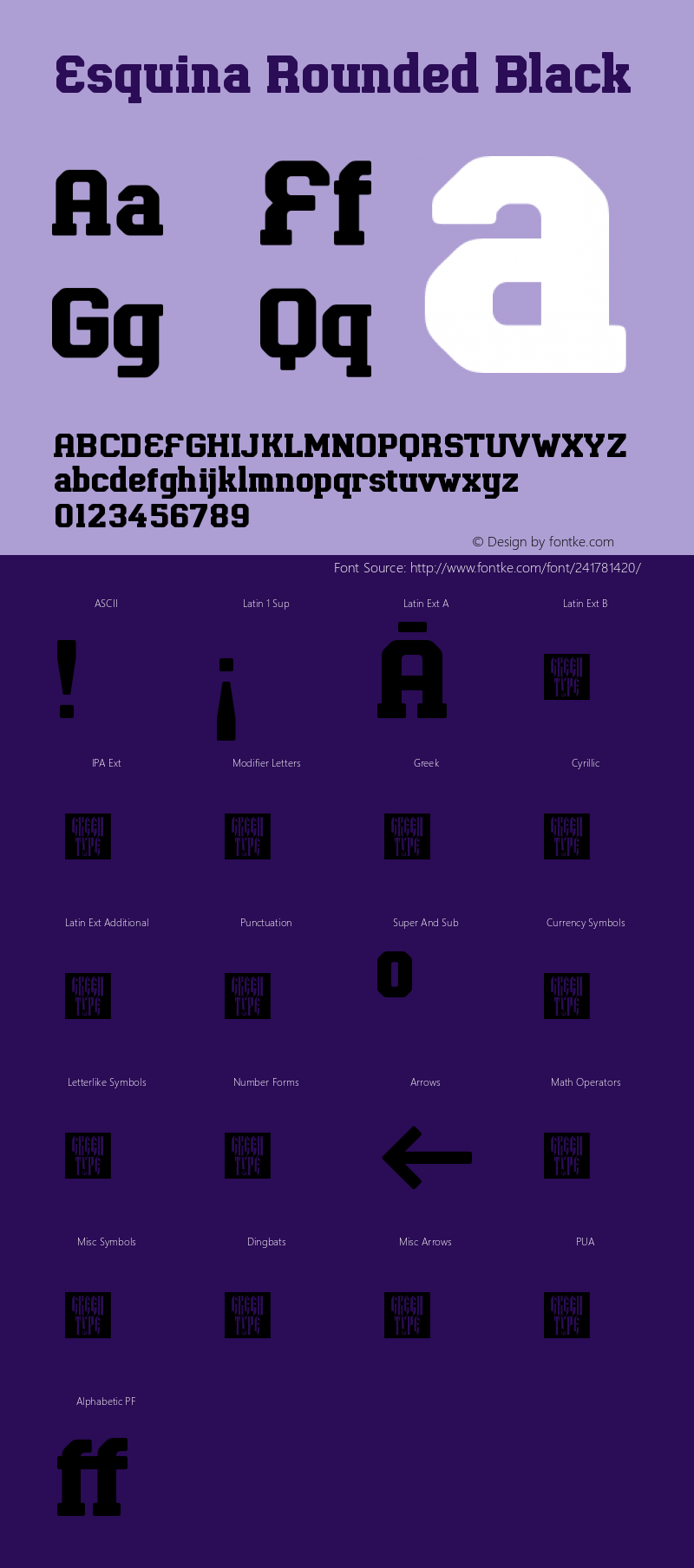 Esquina Rounded Black Version 1.000 | FøM Fix图片样张