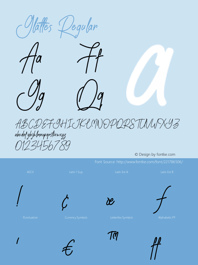 Glattes Version 1.057;Fontself Maker 3.5.7图片样张