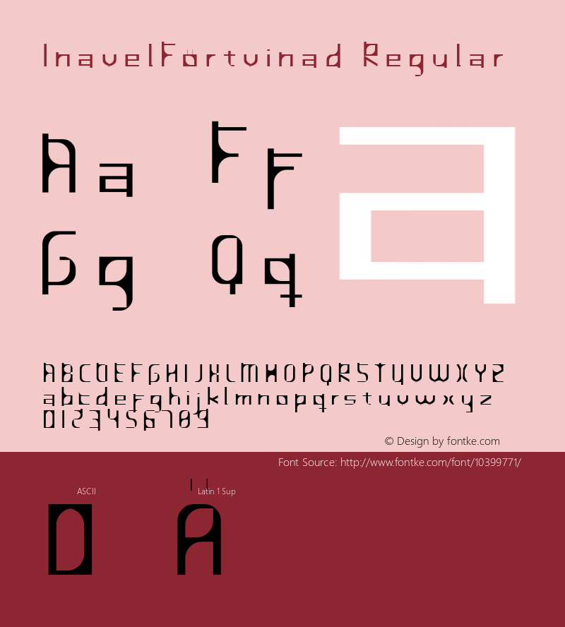 InavelFörtvinad Regular Version 1.0 Font Sample