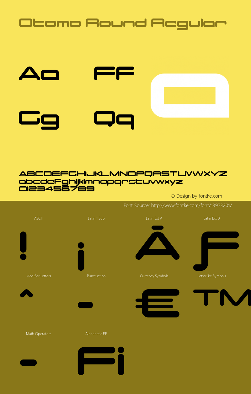 Otomo Round Regular Version 1.002 Font Sample