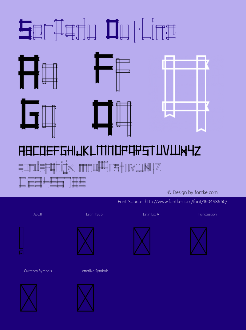 Serpadu Outline Version 1.010;Fontself Maker 3.5.4 Font Sample