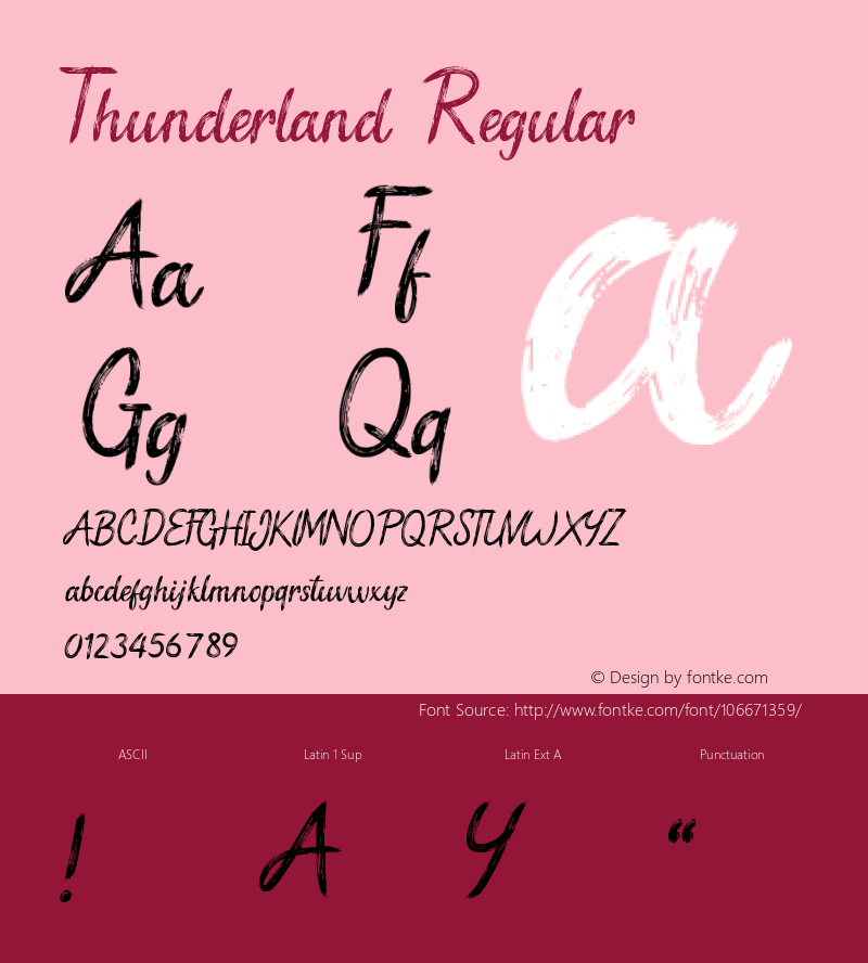 Thunderland Version 1.004;Fontself Maker 3.5.1 Font Sample