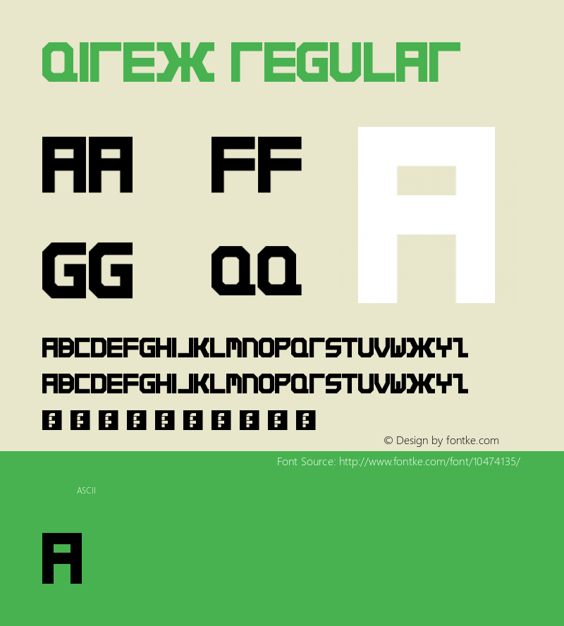 Qirex Regular Version 1.0 Font Sample