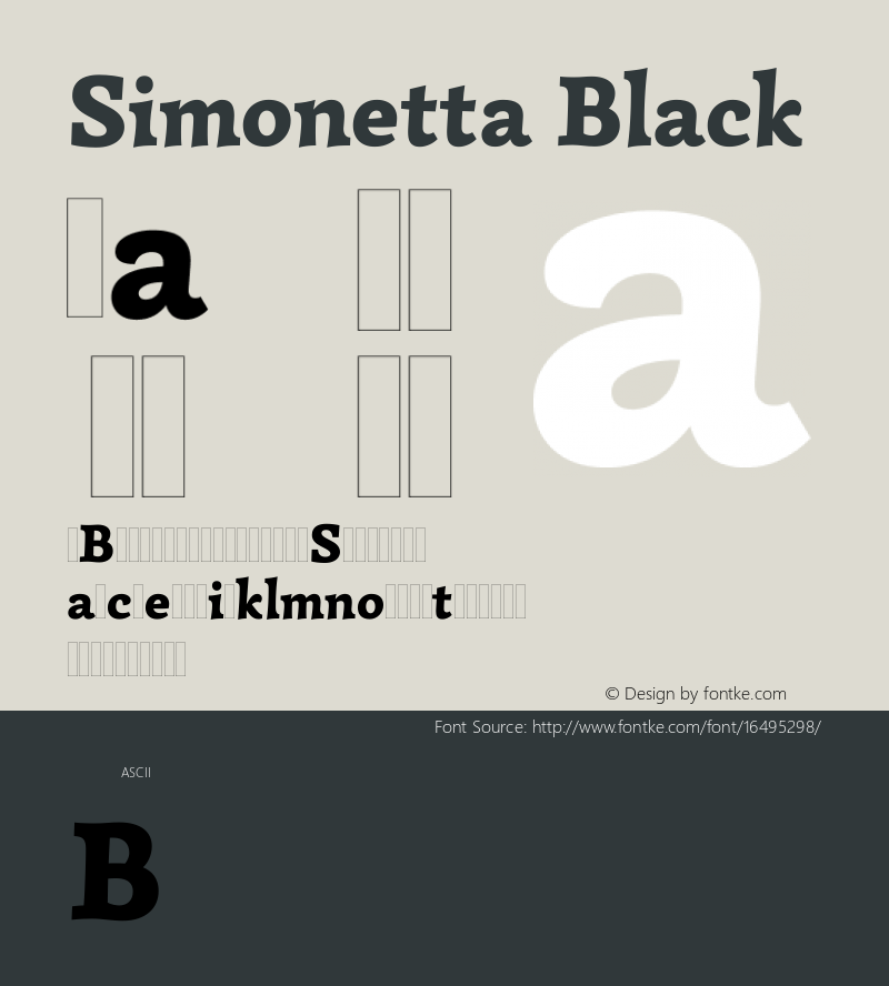 Simonetta Black Version 1.002 Font Sample