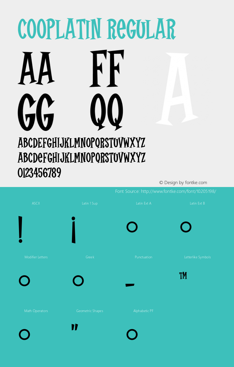 CoopLatin Regular 001.000 Font Sample