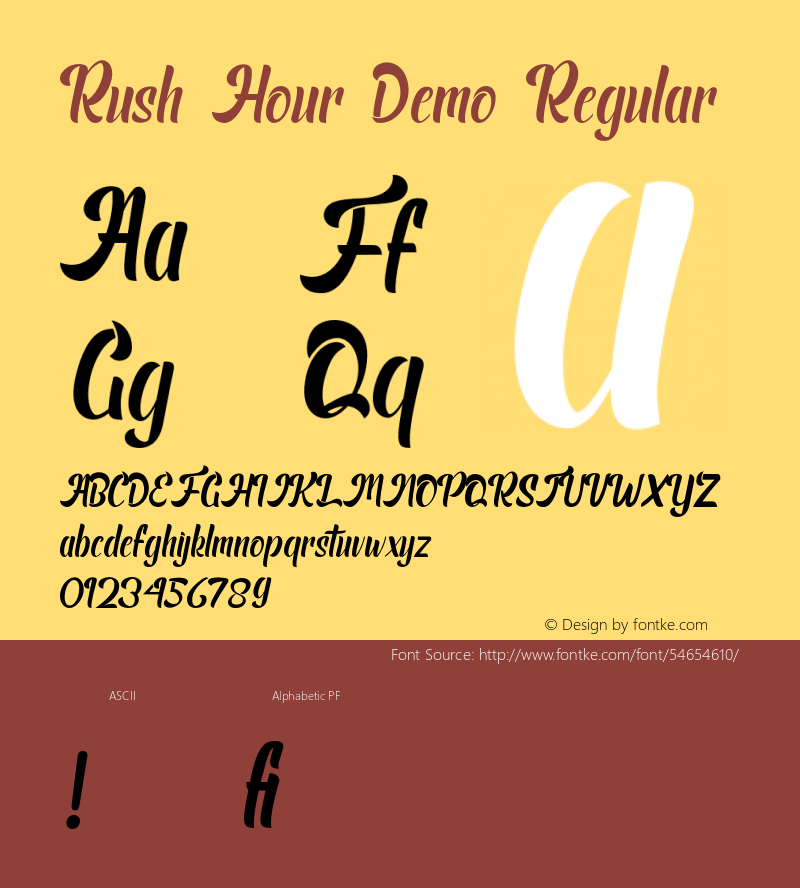 RushHourDemo Version 1.003;Fontself Maker 3.4.0 Font Sample