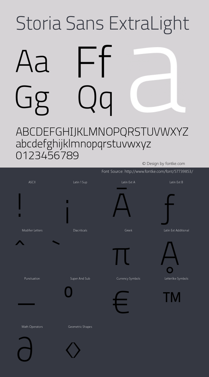 Storia Sans ExtraLight Version 60.001;March 5, 2020;FontCreator 12.0.0.2522 64-bit Font Sample