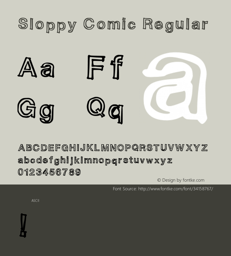 Sloppy Comic Version 001.000 Font Sample