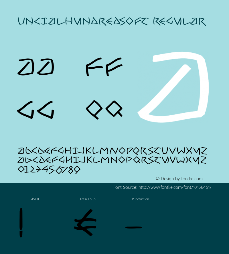 UncialHundredSoft Regular 1.0 Font Sample