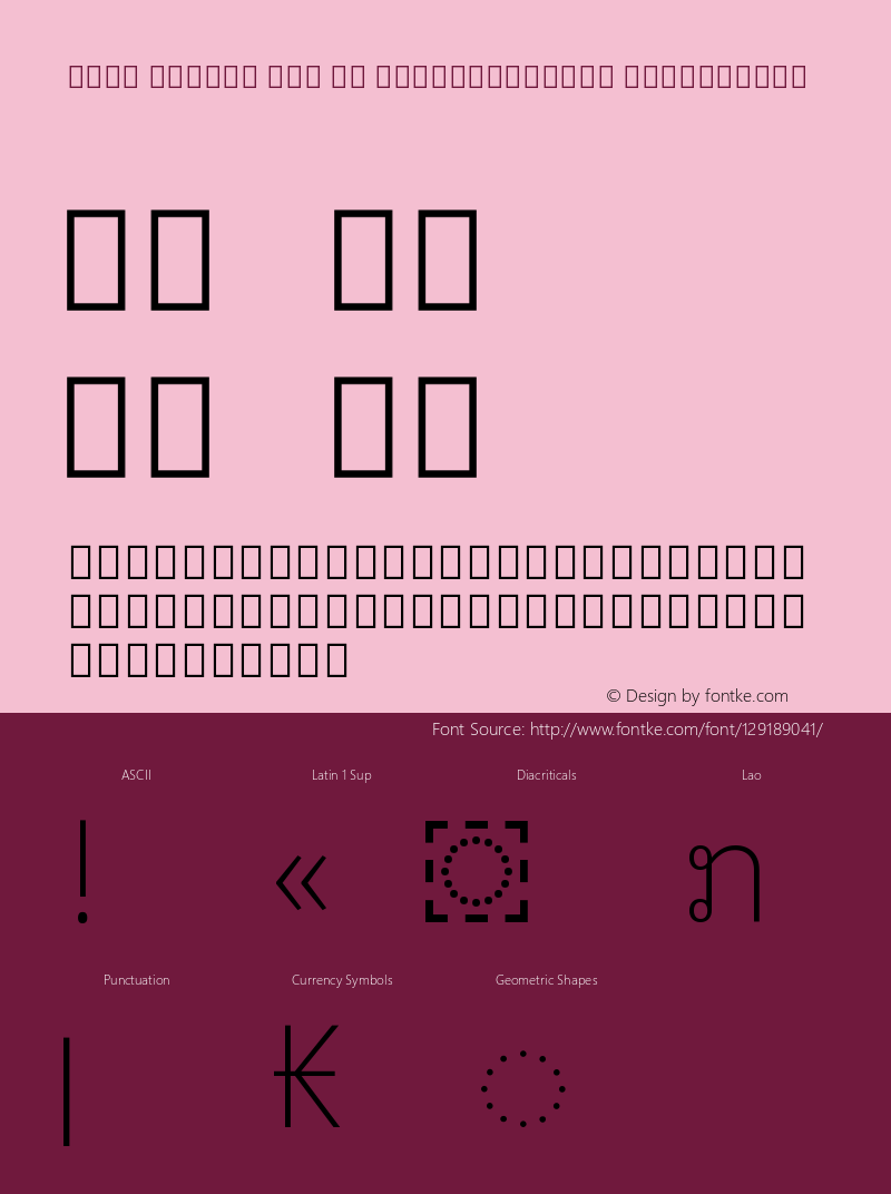 Noto Looped Lao UI SemiCondensed ExtraLight Version 1.00 Font Sample