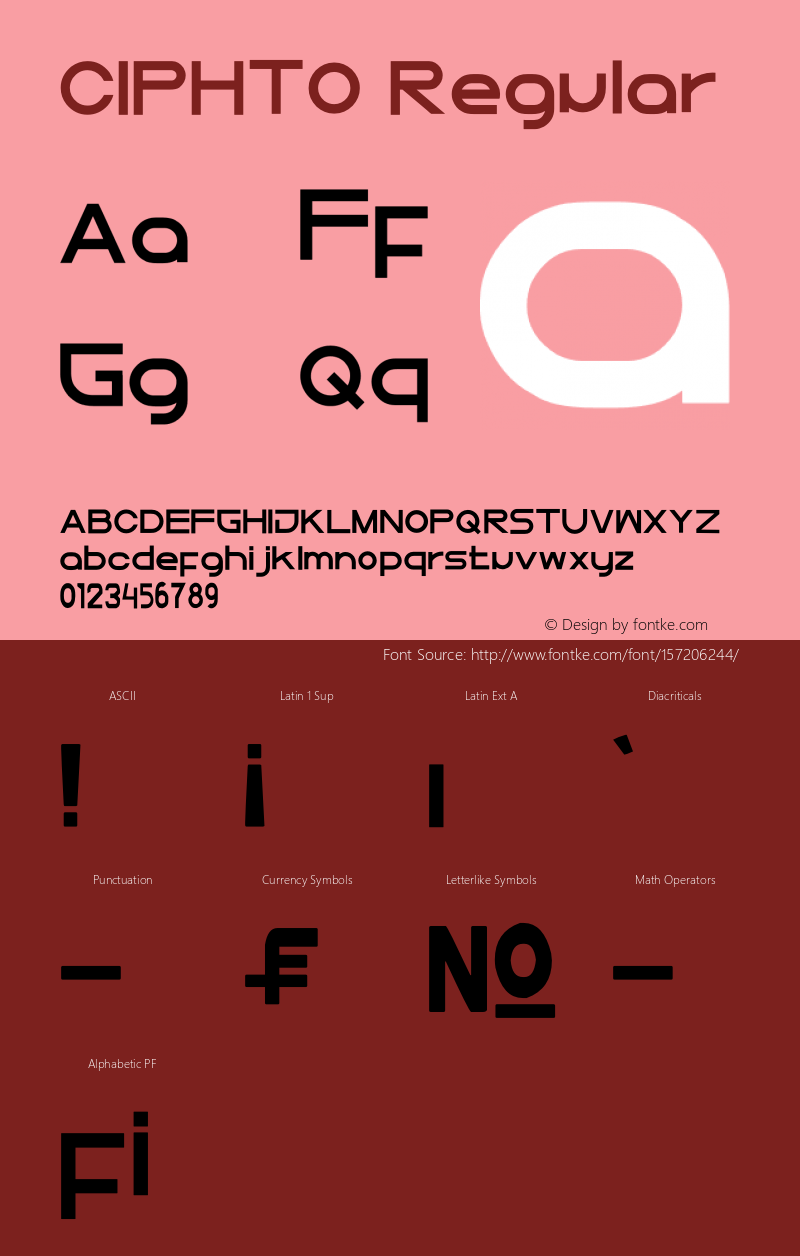 CIPHTO Version 1.00;April 10, 2021;FontCreator 13.0.0.2683 32-bit Font Sample