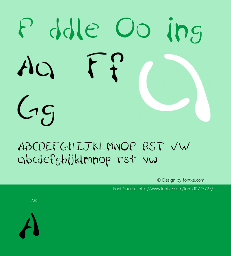 Puddle Oozing Version 1.0 Font Sample