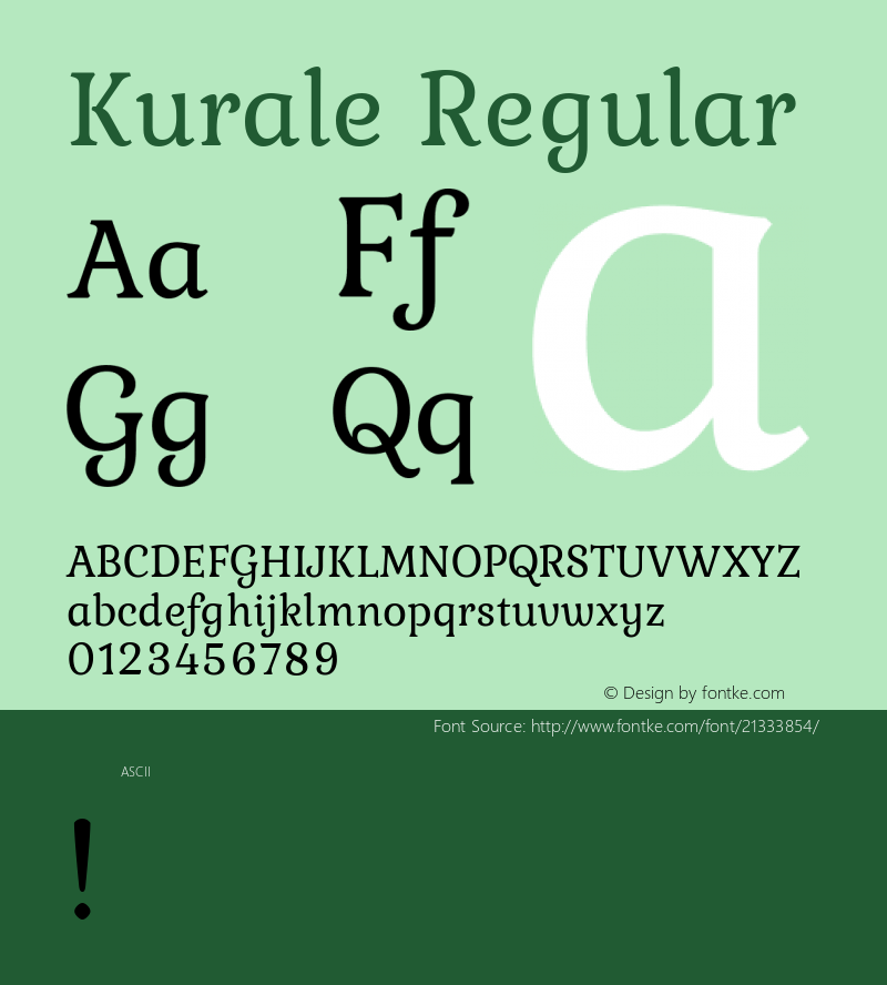 Kurale Version 1.0 Font Sample