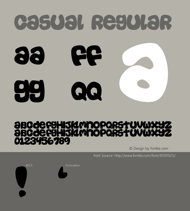 Casual Regular 1.0 Font Sample