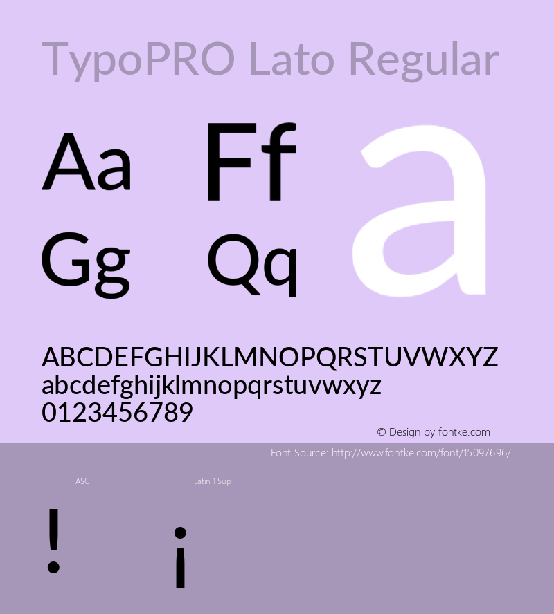 TypoPRO Lato Regular Version 2.010; 2014-09-01; http://www.latofonts.com/ Font Sample