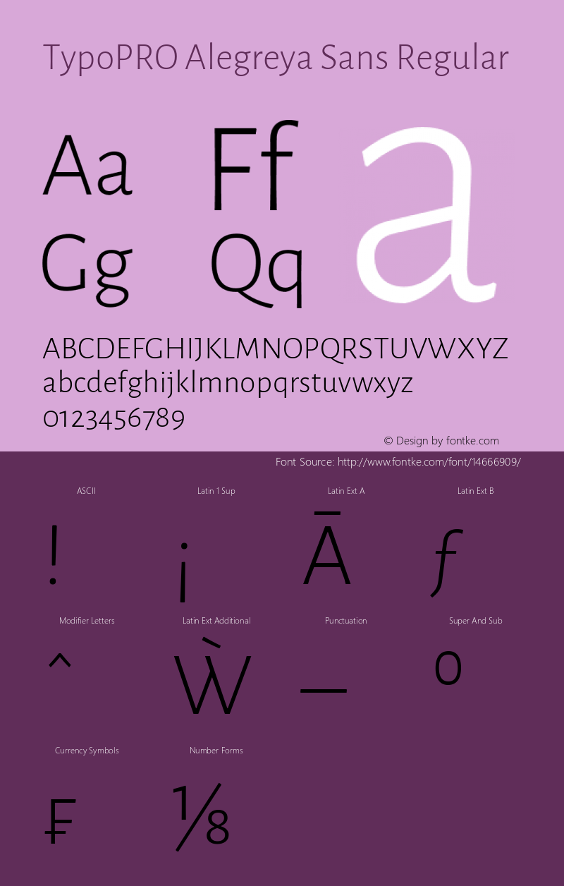 TypoPRO Alegreya Sans Regular Version 1.000;PS 001.000;hotconv 1.0.70;makeotf.lib2.5.58329 DEVELOPMENT Font Sample