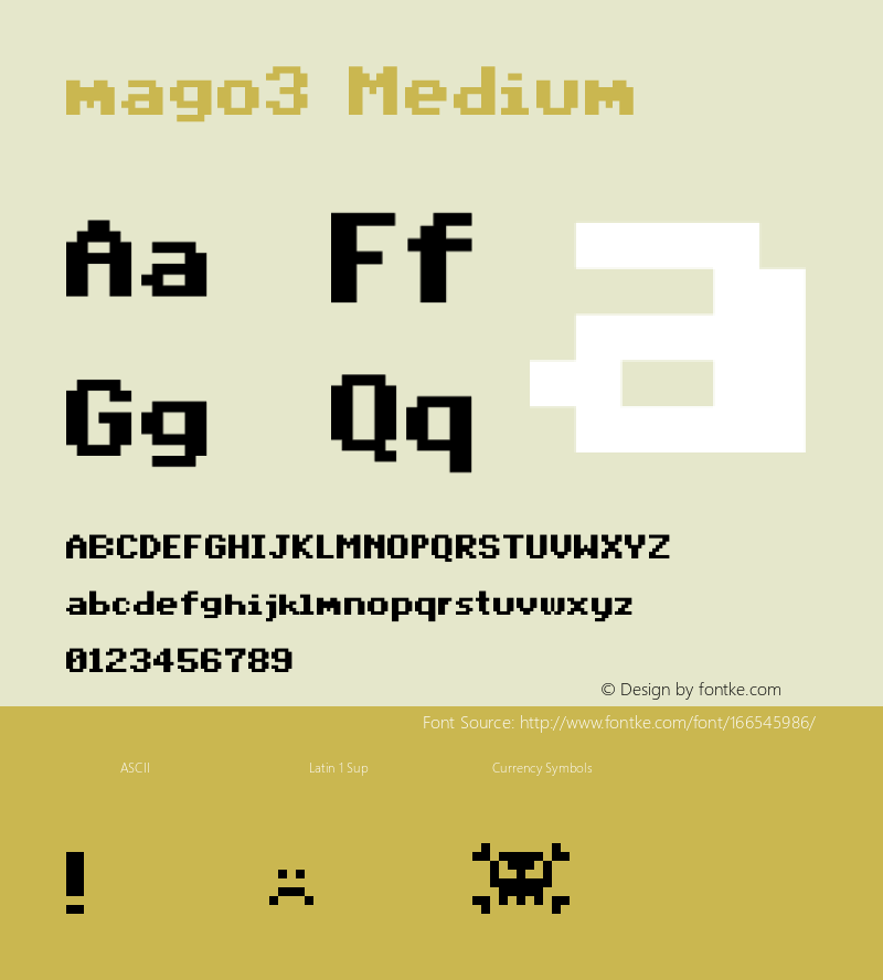 mago3 Version 001.000 Font Sample