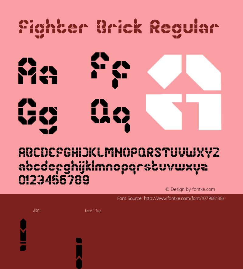 Fighter Brick Version 1.00;January 30, 2021;FontCreator 13.0.0.2683 64-bit Font Sample