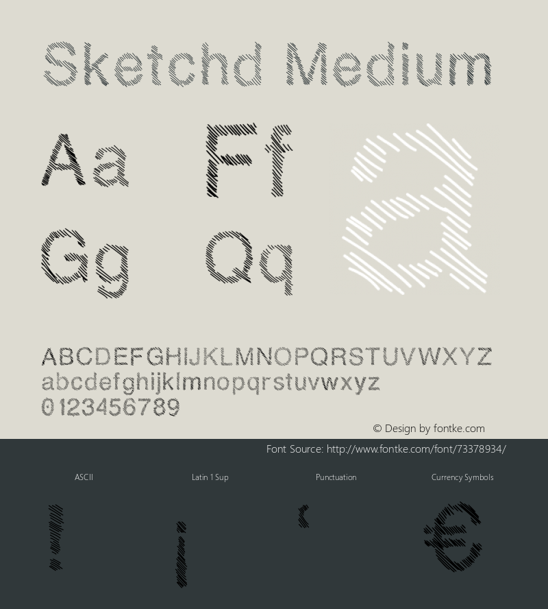 Sketchd Version 001.000 Font Sample