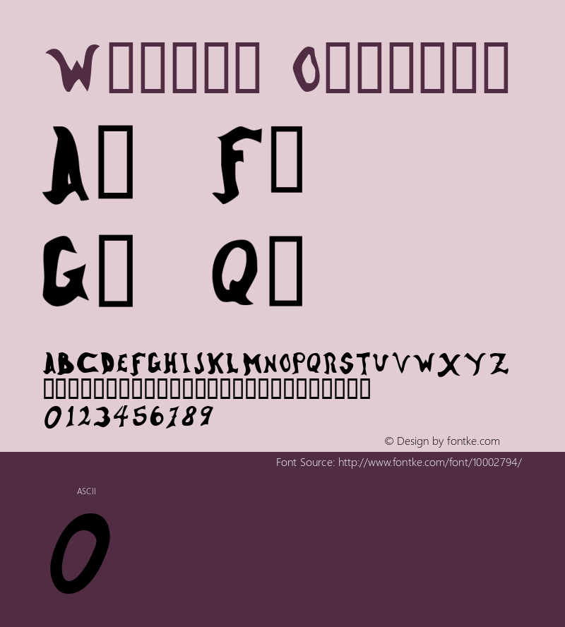 Watson Oddtype Macromedia Fontographer 4.1 1/8/98 Font Sample