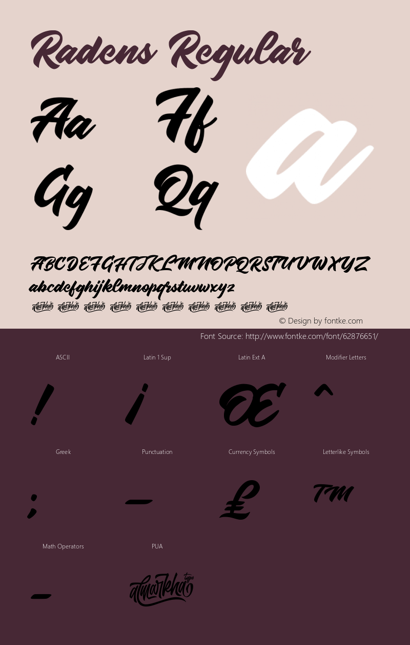 Radens Version 1.00;May 3, 2020;FontCreator 13.0.0.2630 64-bit Font Sample