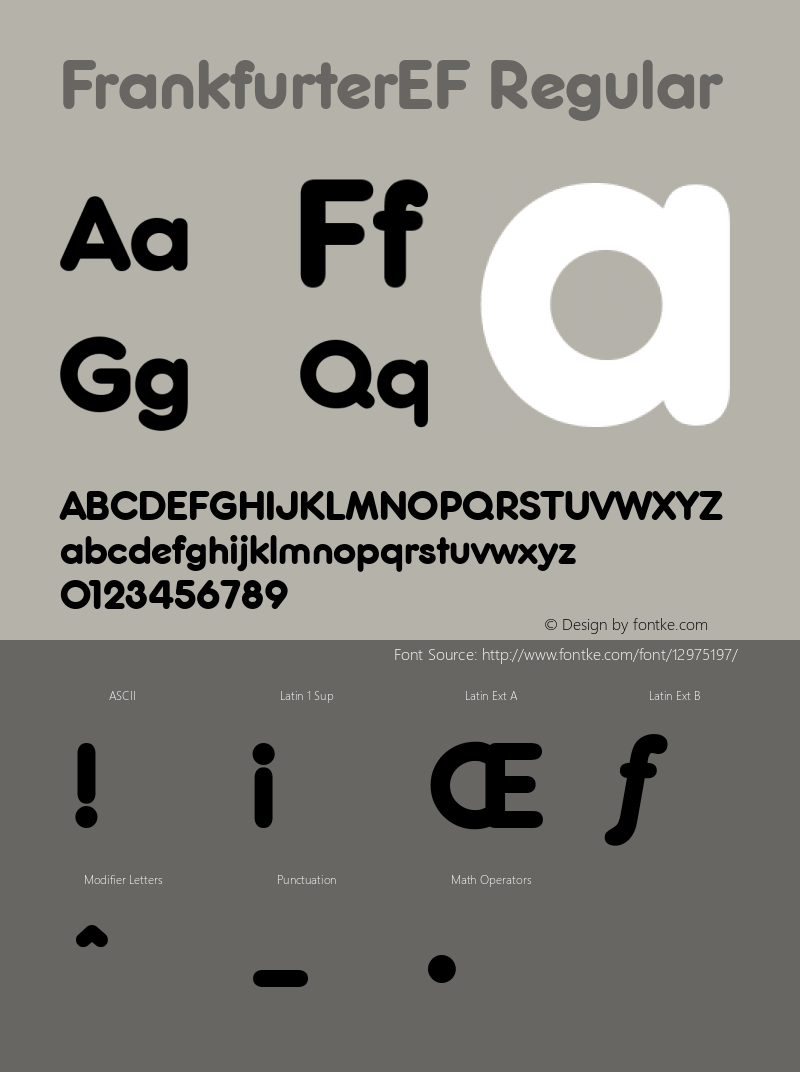 FrankfurterEF Regular 001.000 Font Sample