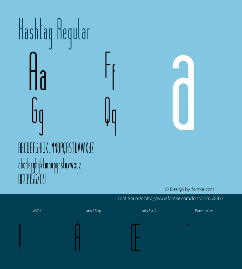 Hashtag Version 1.002;Fontself Maker 3.0.0-3 Font Sample