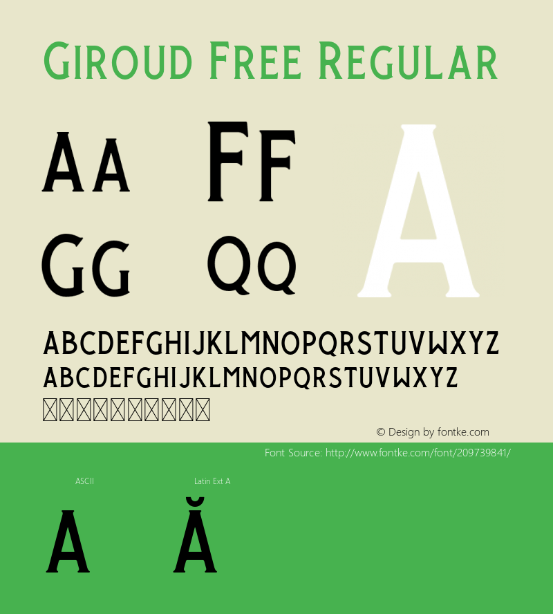 GiroudFree-Regular Version 1.000图片样张