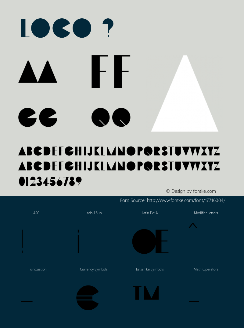 Loco ☞ Version 1.000 2013 initial release;com.myfonts.juraj-chrastina.loco.regular.wfkit2.3UGg Font Sample