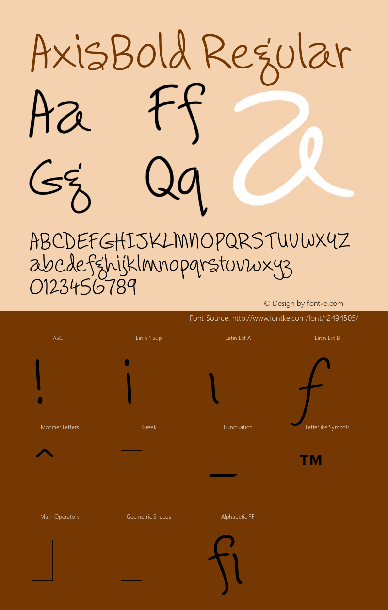 AxisBold Regular OTF 1.000;PS 001.000;Core 1.0.34 Font Sample