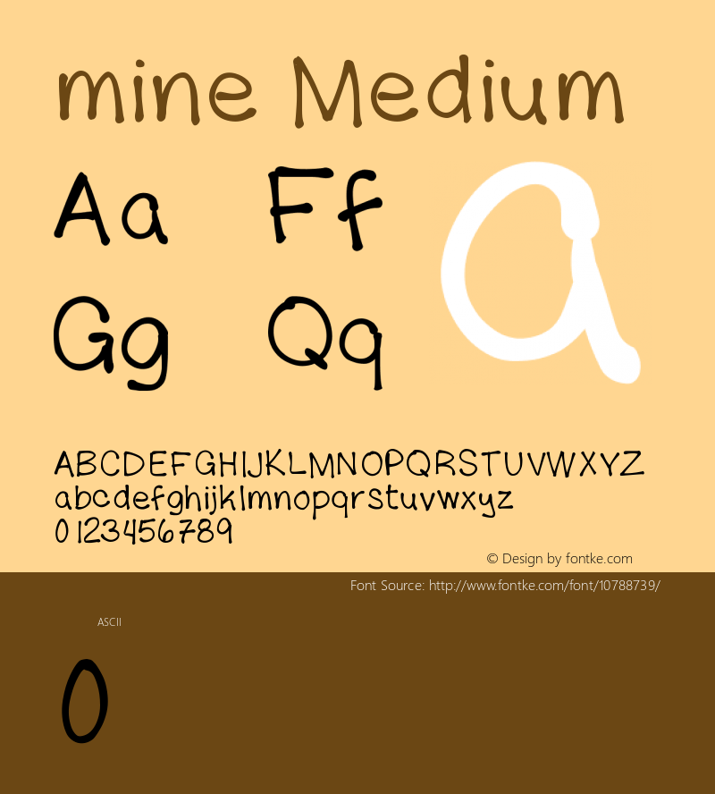 mine Medium Version 001.000 Font Sample