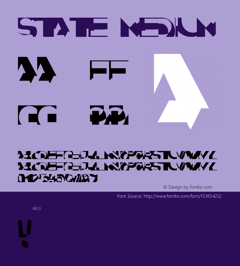 State Medium 001.000 Font Sample