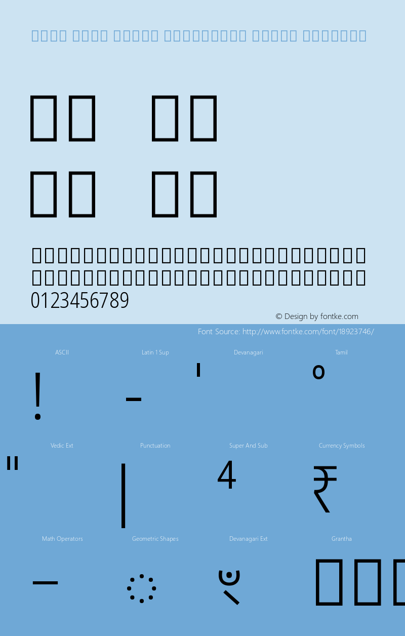 Noto Sans Tamil Condensed Light Regular Version 1.900 Font Sample