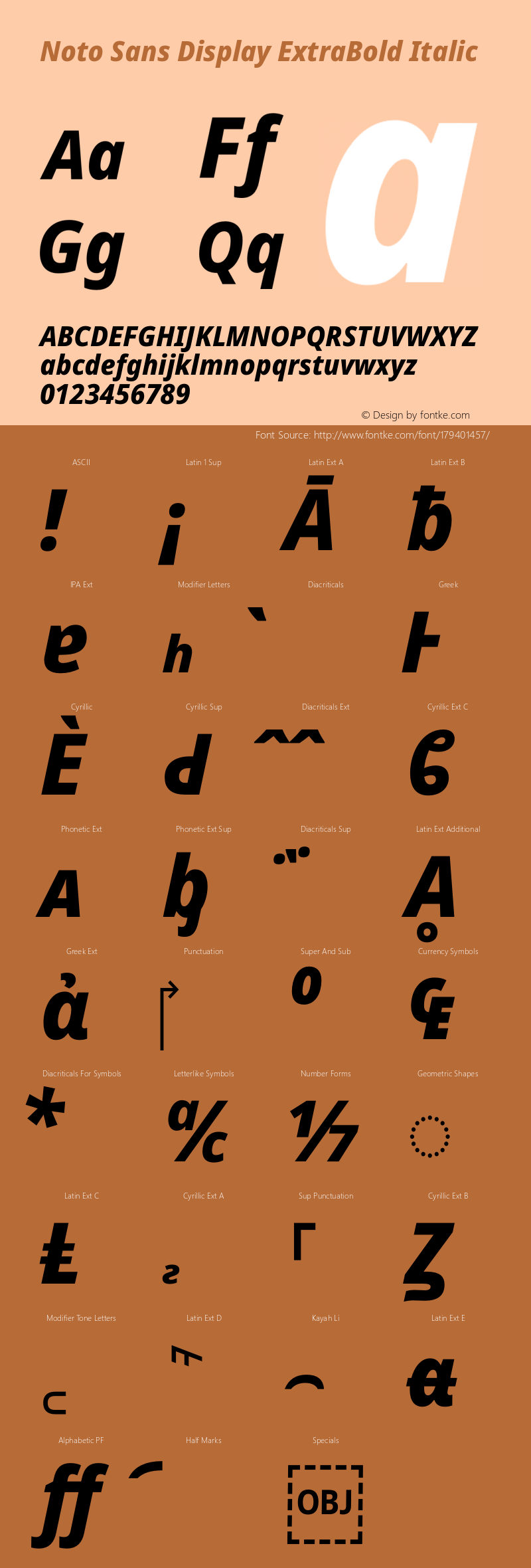 Noto Sans Display ExtraBold Italic Version 2.004图片样张