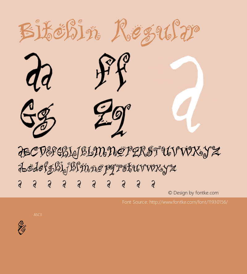 Bitchin Regular Version 1.0 Font Sample