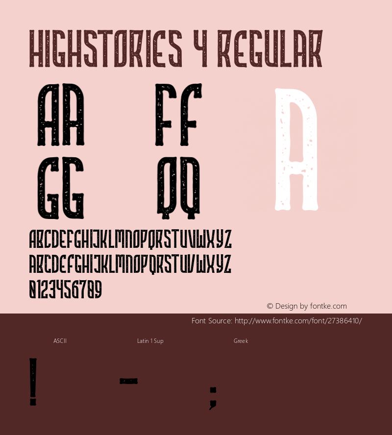 Highstories4 Version 1.00;October 15, 2018;FontCreator 11.5.0.2427 64-bit Font Sample