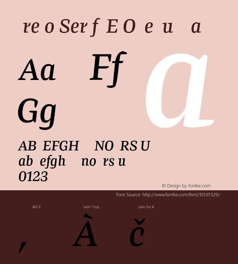 Preto Serif DEMO Medium Italic Preto Serif DEMO 1.0 Font Sample