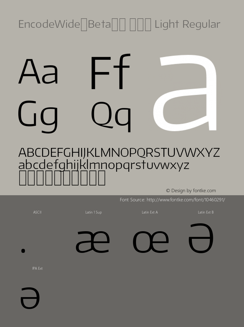 EncodeWide-Beta33 300 Light Regular Version 1.001;PS 001.001;hotconv 1.0.70;makeotf.lib2.5.58329 DEVELOPMENT Font Sample