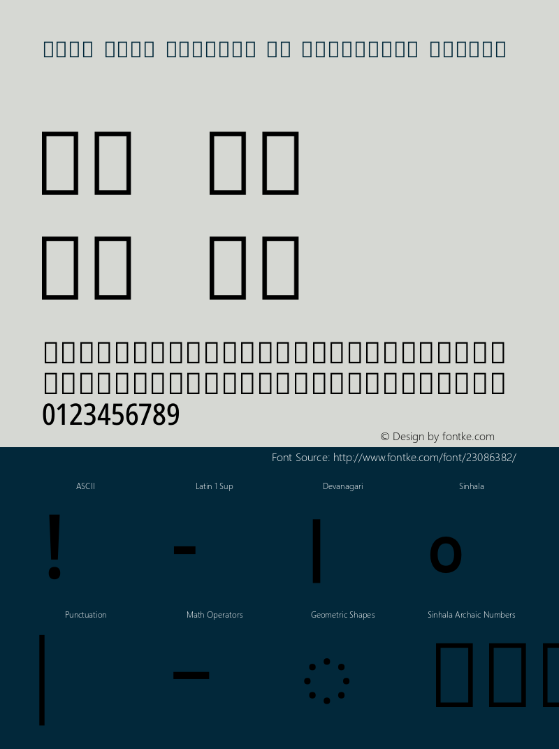 Noto Sans Sinhala UI Condensed Medium Version 1.901 Font Sample