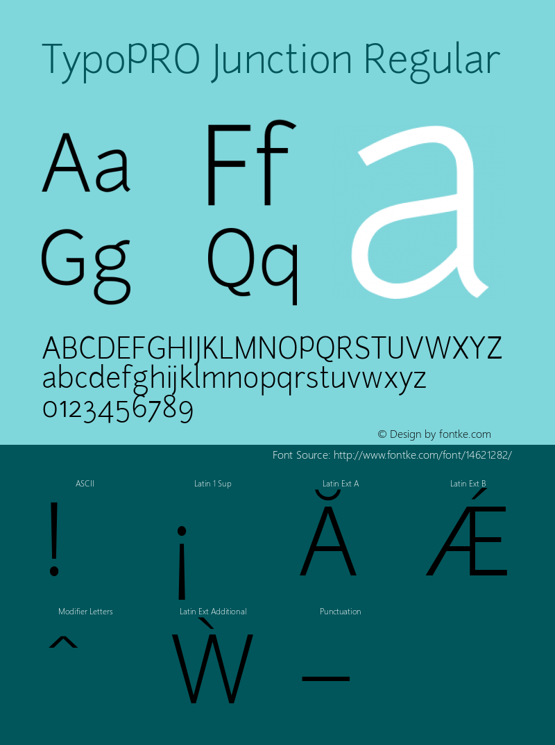 TypoPRO Junction Regular Version 1.002 Font Sample