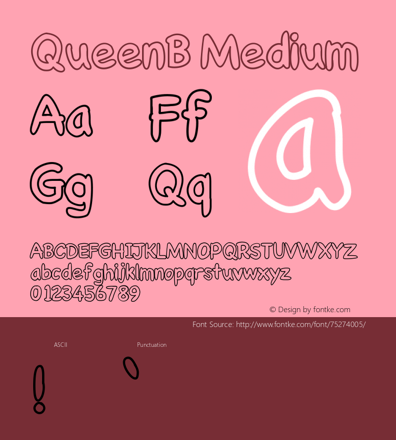 QueenB Version 001.000 Font Sample