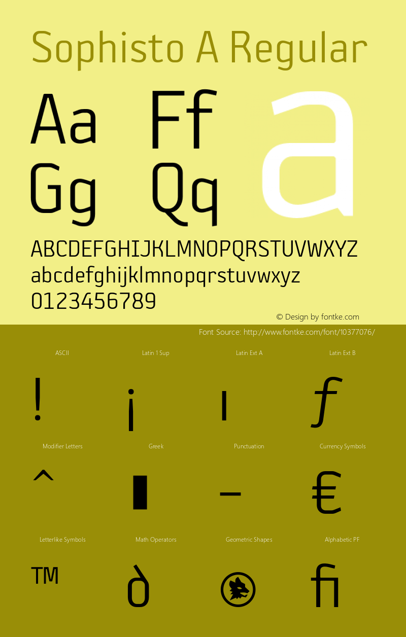 Sophisto A Regular 001.000 Font Sample