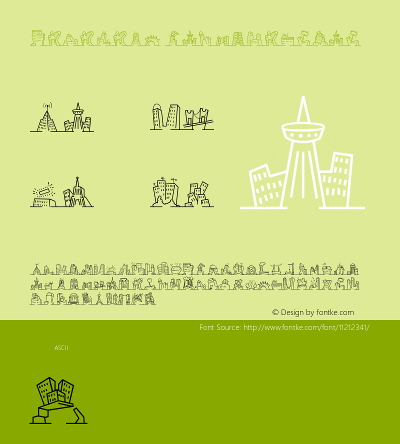 MiniPics NakedCityDay Version 001.000 Font Sample