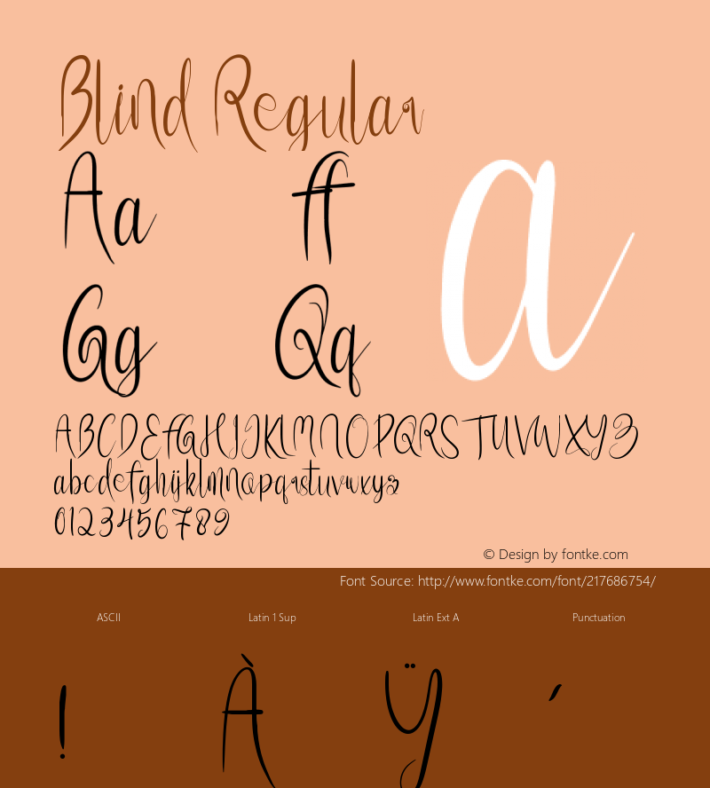 Blind Version 1.001;Fontself Maker 3.5.7图片样张