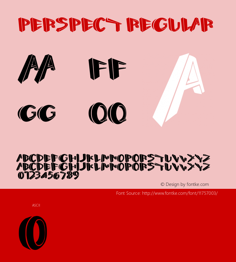 Perspect Regular Version 1.00 April 21, 2012, initial release Font Sample