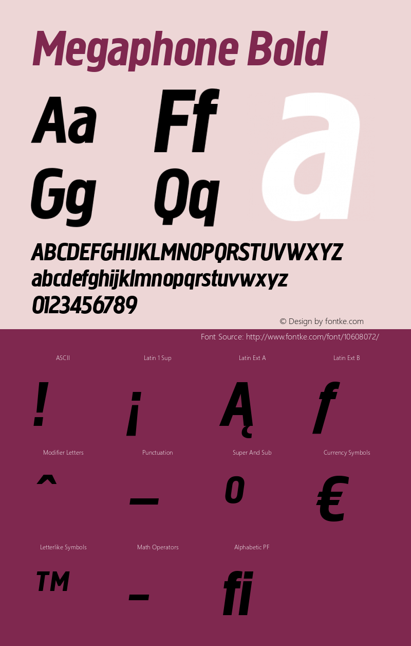 Megaphone Bold Version 1.001;com.myfonts.redrooster.megaphone.italic.wfkit2.3drv Font Sample