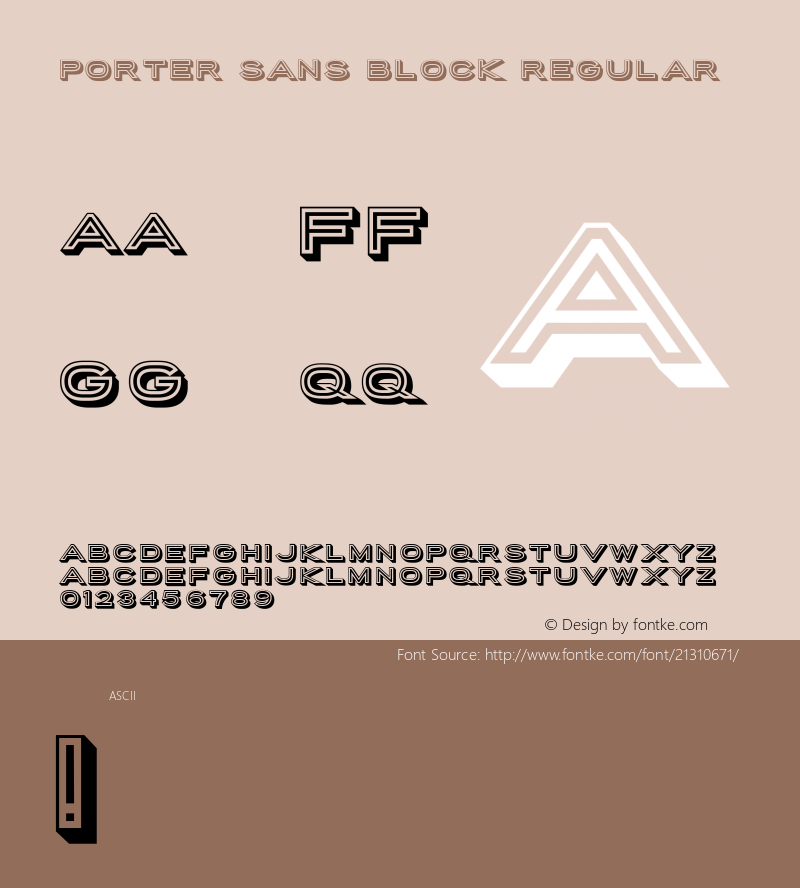 Porter Sans Block Regular  Font Sample