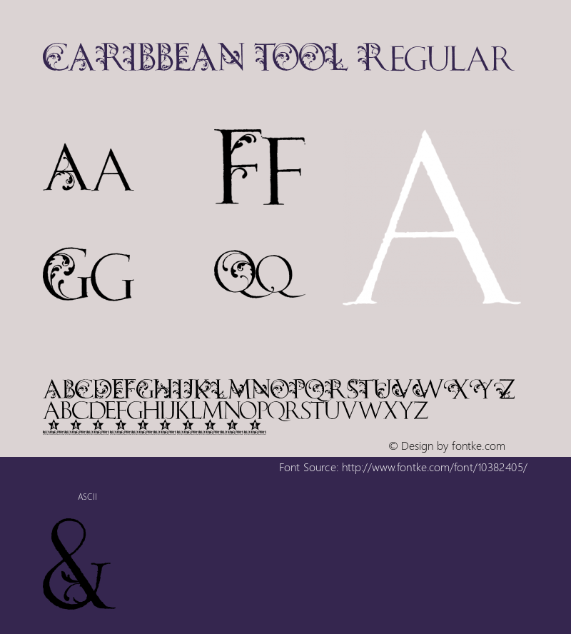 CARIBBEAN TOOL Regular Version 1.000 Font Sample