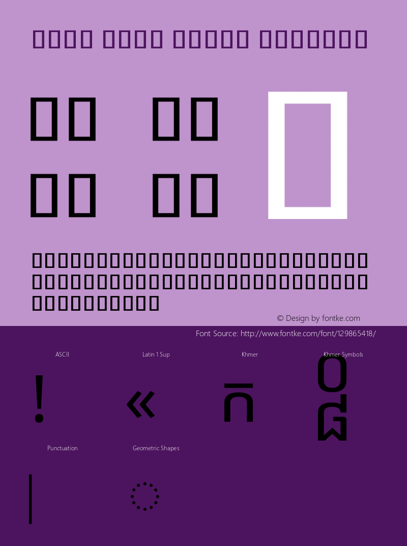 Noto Sans Khmer Regular Version 2.001 Font Sample