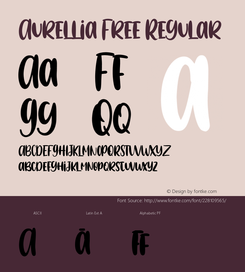 Aurellia Free Regular Version 1.000图片样张
